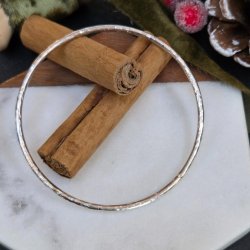 Sterling Silver Textured Bangle